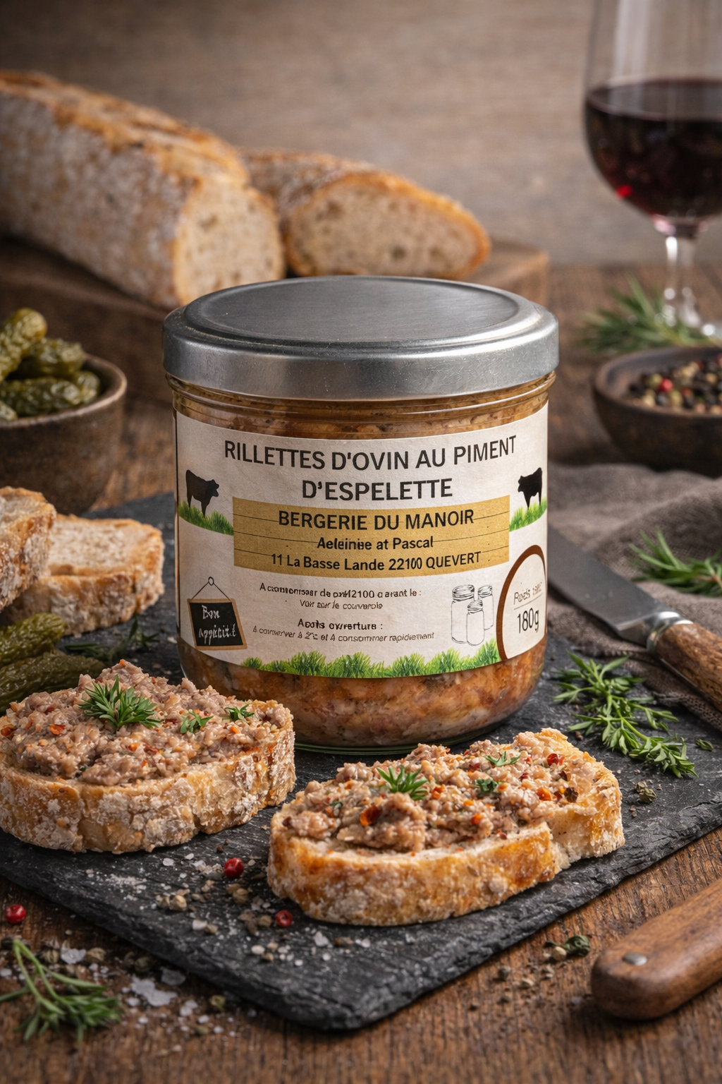 Rillettes d’ovin au piment d’Espelette