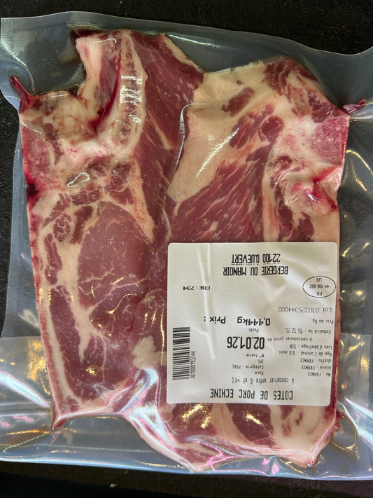Côtes de porc échines (prix au kilo)