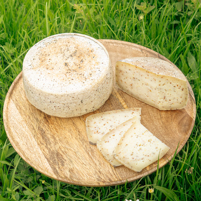 Tomme de brebis à la moutarde à l'ancienne