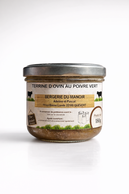 Terrine d’ovin au poivre vert